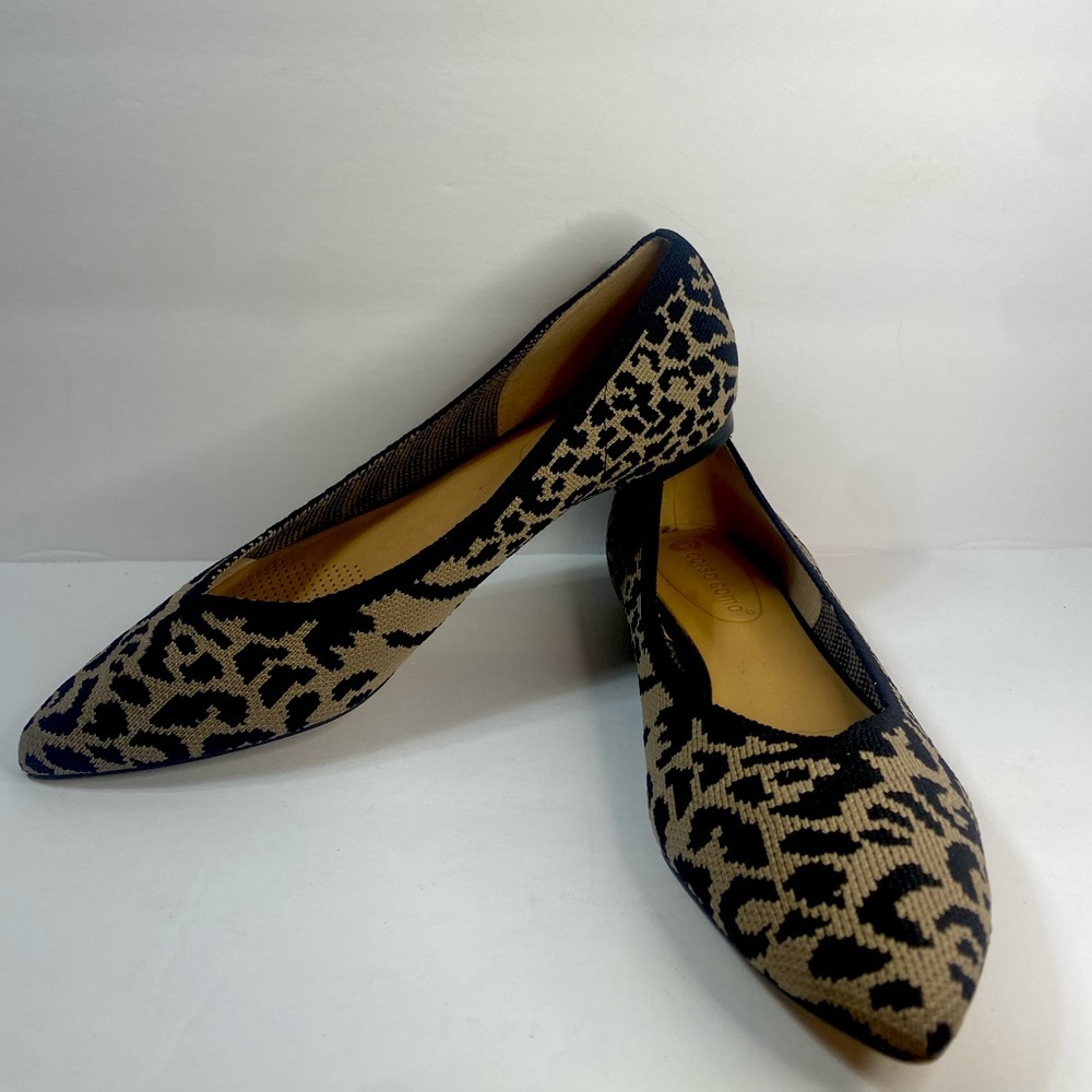 Corso Como Black and Tan Leopard Flats